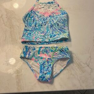 Lilly Pulitzer tankini- Blue and Pink